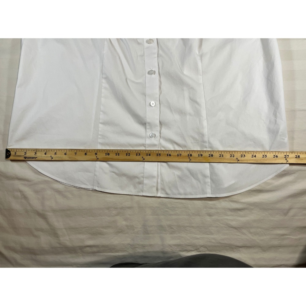 Talbots Plus White Sleeveless Wrinkle Resistant Button Down Shirt 2X ID5134 - Picture 12 of 15